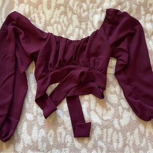 Altar’d State Burgundy Tie Top